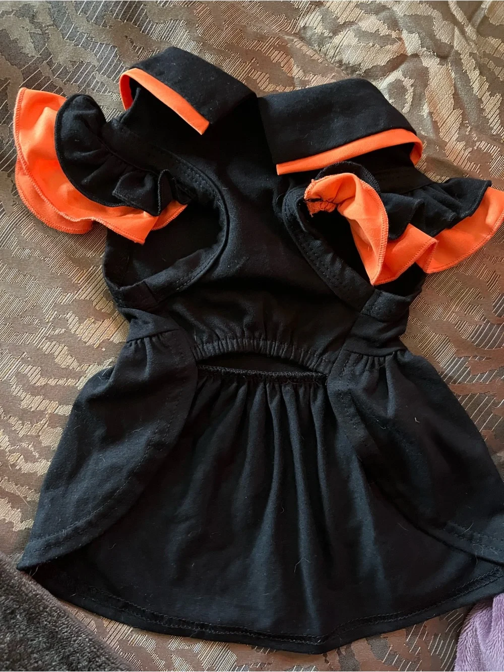 🧡🖤Pet Halloween black &orange Spiderweb Dress-NWT-SZ XS